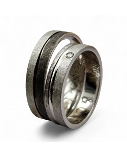 ALIANZA ORO BLANCO Y RODIO NEGRO