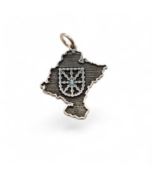 MAPA DE NAVARRA CON ESCUDO CADENAS