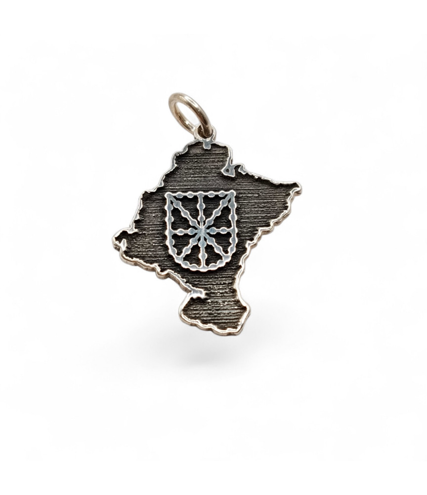 MAPA DE NAVARRA CON ESCUDO CADENAS